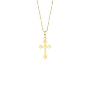 Pingente Medalha Crucifixo em Ouro Amarelo 18k
