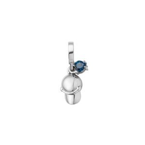 Pingente Life Mama Boné em Prata 925 com Topázio Azul