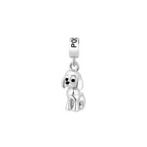 Pingente Life Animal Poodle em Prata 925 com Esmalte