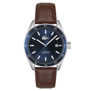 Relógio Lacoste Masculino Boston Automático Couro Marrom 2011377