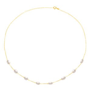 Colar Orla em Ouro Amarelo 18k com Pérola, 45cm