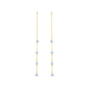 Brinco Gold Stone em Ouro Amarelo 18k com Topázios Sky