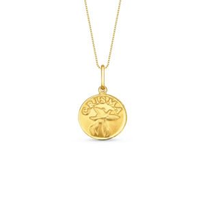 Pingente Medalha Crisma em Ouro Amarelo 18k