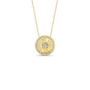 Pingente Lumina II em Ouro Amarelo 18k com Diamantes 0,15 ct