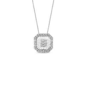 Pingente Lumina II em Ouro Branco 18k com Diamantes 0,16 ct