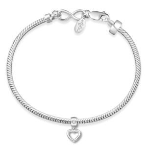 Kit Pulseira Infinito + Pingente Coração Life