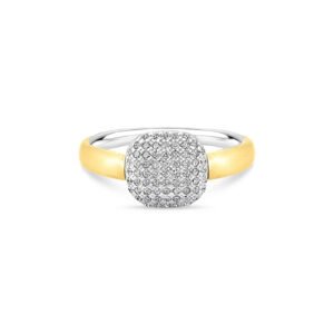 Anel Capri em Prata 925 e Ouro Amarelo 18k com Diamantes 0,31 ct