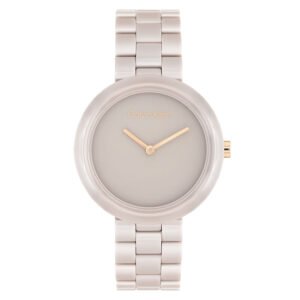 Relógio Calvin Klein Feminino Cerâmica Bege 25100073