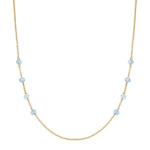 Colar Gold Stone em Ouro Amarelo 18k com Topázios Sky, 45cm
