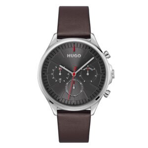 Relógio Hugo Masculino Couro Marrom 1530407