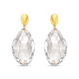 Brinco Prisma em Ouro Amarelo 18k com Acitrinado