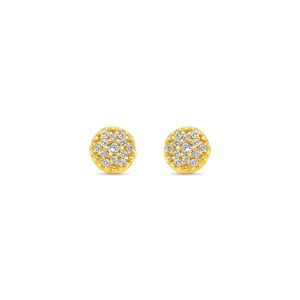 Brinco Pavê em Ouro Amarelo 18k com Diamantes 0,13 ct