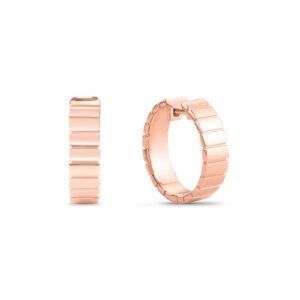 Brinco Argola Life Textura em Liga Rosé com Banho de Ouro Rosé 18k