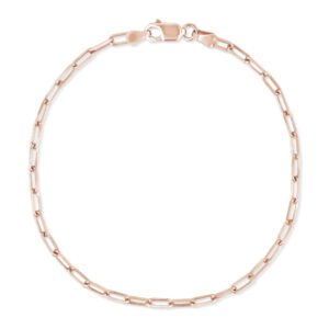 Pulseira Life Cadeado em Prata 925 com Banho de Ouro Rosé 18k