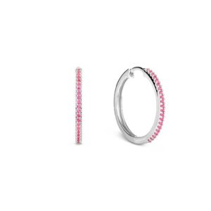 Argola Life Pavê Rosa 18 mm