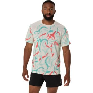 Camiseta ASICS Road All Over Print - Masculino - Bege