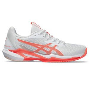 Tênis ASICS Solution Speed FF 3 - Feminino - Branco/Rosa
