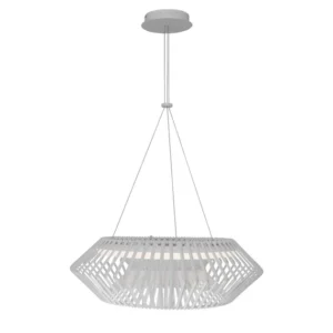 Pendente Led Plastico Branco 40w 3000k Yamamura