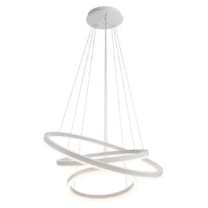 Pendente Led Metal Aluminio Acrilico 100W 3000K Danza - BRANCO
