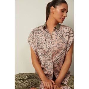 Camisa Em Algodão Bandana Mania - Estampado