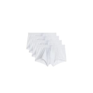 Kit 4 Cuecas Boxer De Microfibra Com Logotipo *Por 66,75 Cada* - Branco