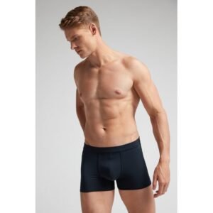 Cueca Boxer Em Algodão Supima Natural Fresh - Azul