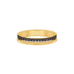 Anel Simetria em Ouro Amarelo 18k com Diamantes Negros