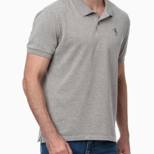 Polo Masculina Manga Curta Piquet Calvin Klein - Mescla Polo Masculina Manga Curta Piquet Calvin Klein Mescla Pp