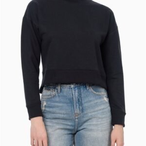 Casaco Feminino Moletom Logo Hotfix Calvin Klein Jeans - Preto Casaco Feminino Moletom Logo Hotfix Calvin Klein Jeans Preto Pp