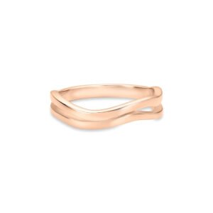 Anel Life Ondas Duplo em Liga Rosé com Banho de Ouro Rosé 18k