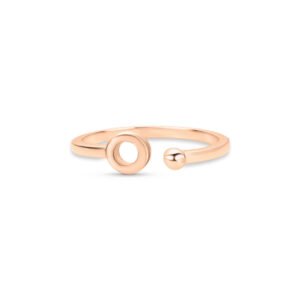 Anel Life Círculo Aberto em Liga Rosé com Banho de Ouro Rosé 18k