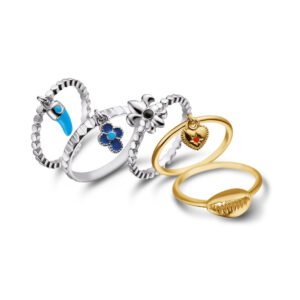 Anel Life Segredos Dente em Prata 925 com Esmalte