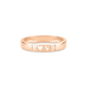 Anel Life Feelings Love em Liga Rosé com Banho de Ouro Rosé 18k