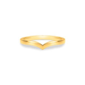 Anel Life Coroa Lisa em Prata 925 com Banho de Ouro Amarelo 18k