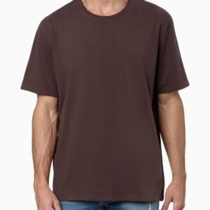 Camiseta Masculina Manga Curta Oversized Calvin Klein Jeans - Marrom Camiseta Masculina Manga Curta Oversized Calvin Klein Jeans Marrom m