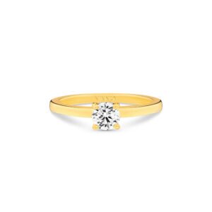 Anel Solitário Classic em Ouro Amarelo 18k com Diamante 0,34 ct