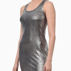 Vestido Feminino Ribana Foil Total Calvin Klein Jeans - Light Grey Vestido Feminino Ribana Foil Total Calvin Klein Jeans Light Grey p