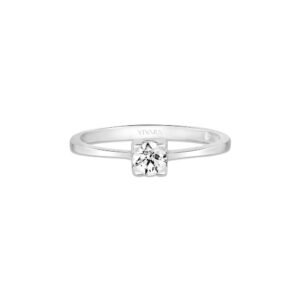 Anel Solitário Forever em Ouro Branco 18k com Diamante 0,26 ct