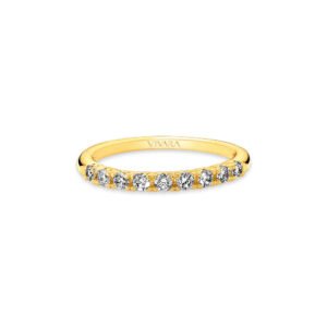Meia Aliança Eternity em Ouro Amarelo 18k com Diamantes
