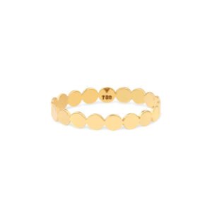 Anel Gold Dots em Ouro Amarelo 18k