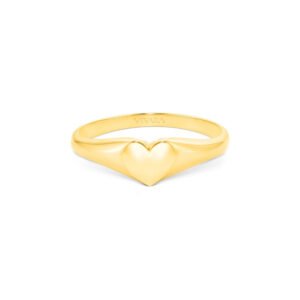 Anel Heart em Ouro Amarelo 18k