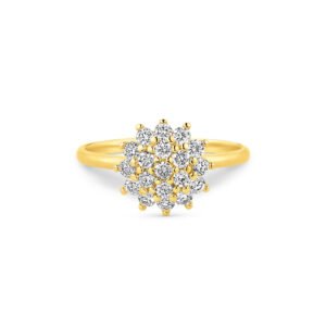 Anel Lyra em Ouro Amarelo 18k com Diamantes 0,57 ct