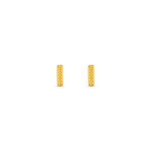 Brinco Life Letras I Prata com Banho Ouro Amarelo