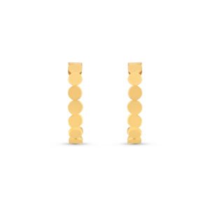 Brinco Argola Gold Dots em Ouro Amarelo 18k