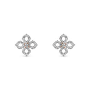 Brinco Giardino em Ouro Rosé e Ouro Branco 18k com Diamantes