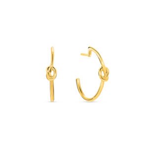 Brinco Argola Knot em Ouro Amarelo 18k