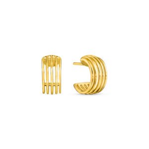 Brinco Argola Fita em Ouro Amarelo 18k