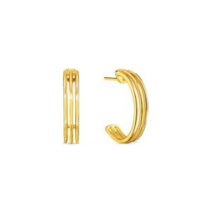 Brinco Argola Fita em Ouro Amarelo 18k