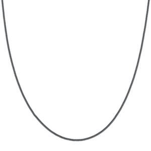 Corrente Groumet em Prata 925 com Ródio Negro, 60cm