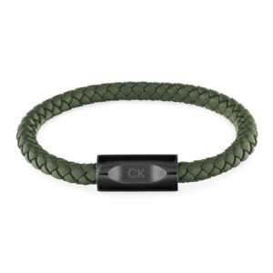 Pulseira Calvin Klein Masculina em Couro Verde - 35000572